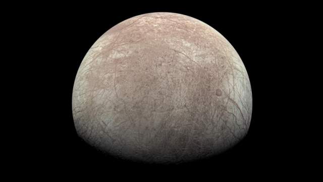 Jupiter’s moon Europa icy surface