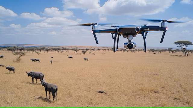 Drones used for wildlife monitoring