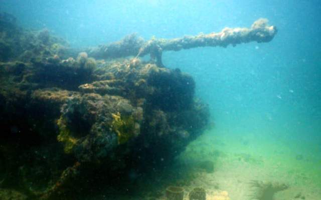 Artificial reefs made from military tanks