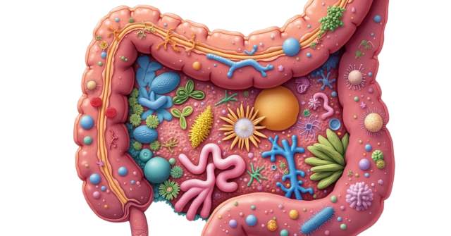 illustration of the gut microbiome