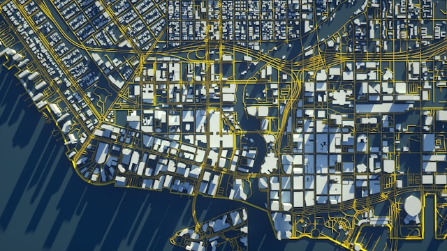 Citizen using interactive 3D map