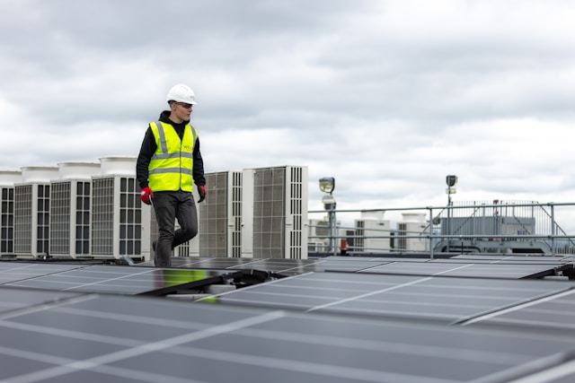 Smart building usage solar panel