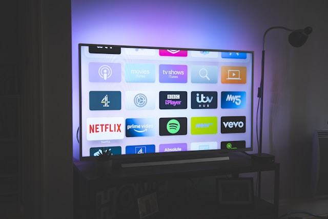 Streaming platform personalized recommendations on a TV screen
